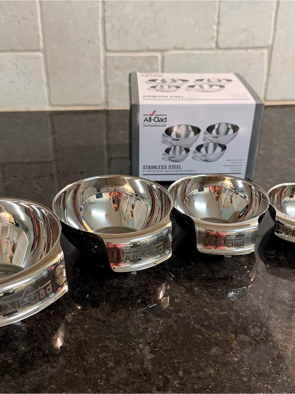 All-Clad Stainless Steel Set of 4 mini measuring bowls